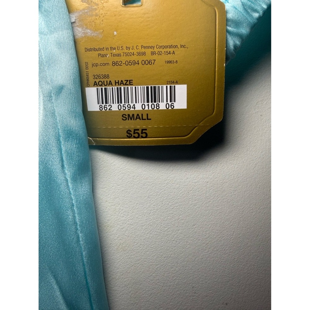 Ryegrass Aqua Haze Satin Eyelet Sleeve Blouse Top Small NWT - Picture 6 of 8